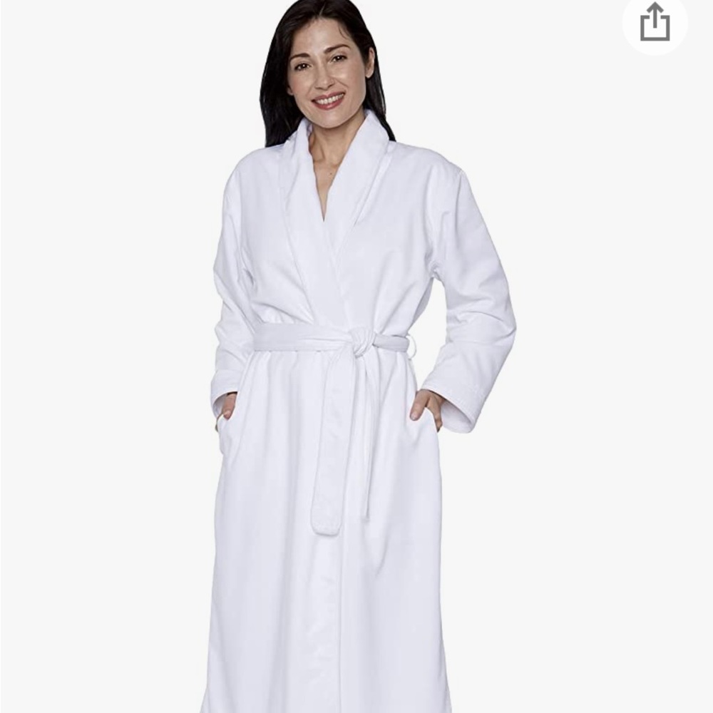 Spa micro fibre shimmer lined shawl collar robe . Never used